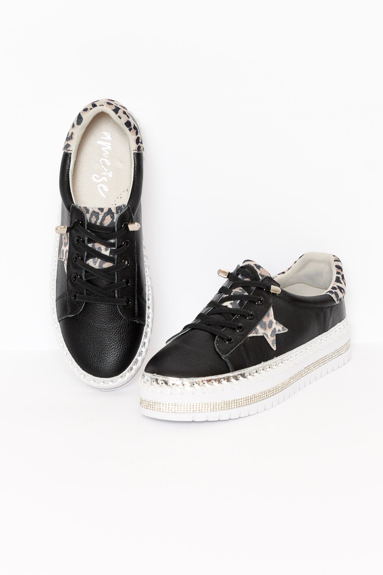 Manny Leopard Platform Leather Sneaker ...